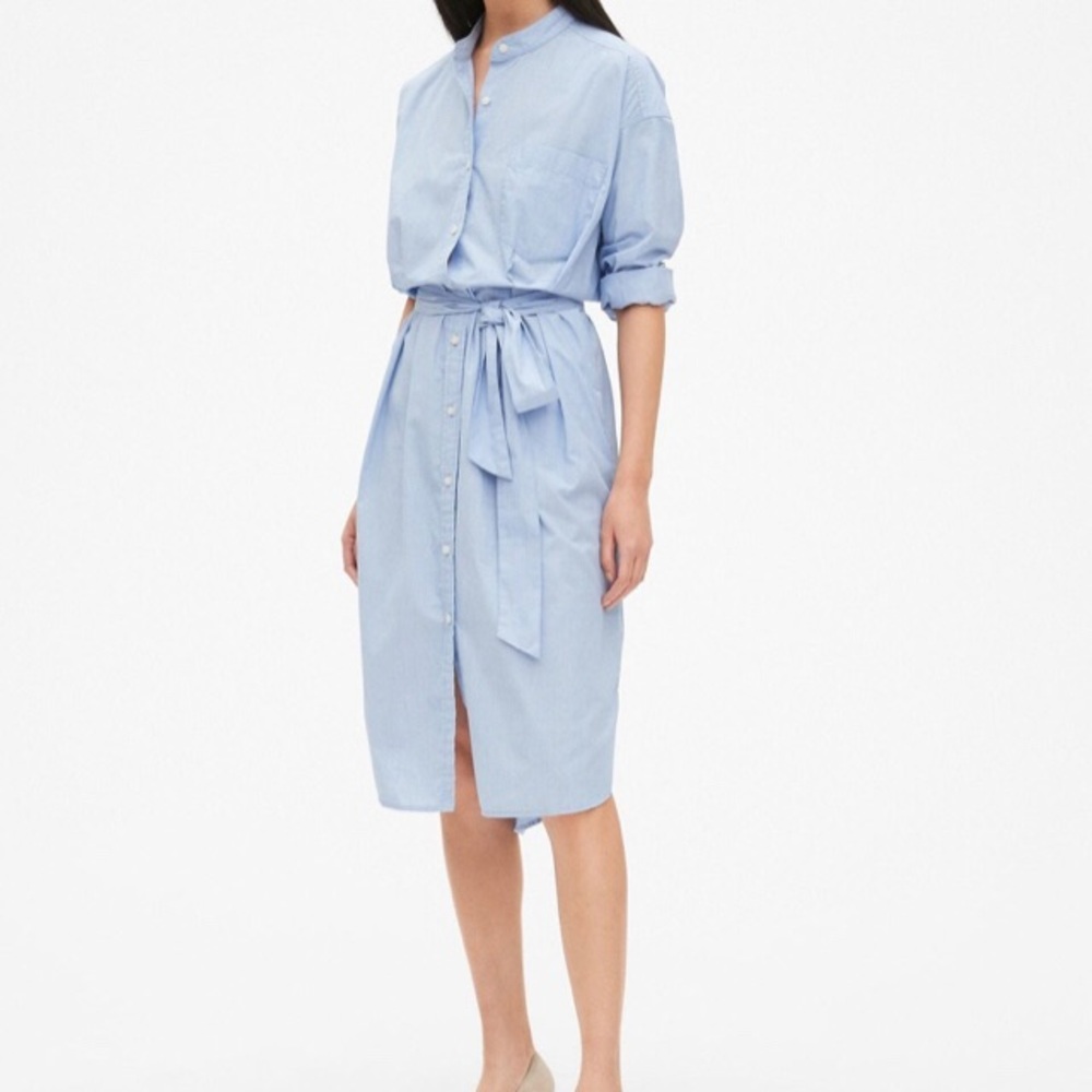 Oxford blue shirt dress